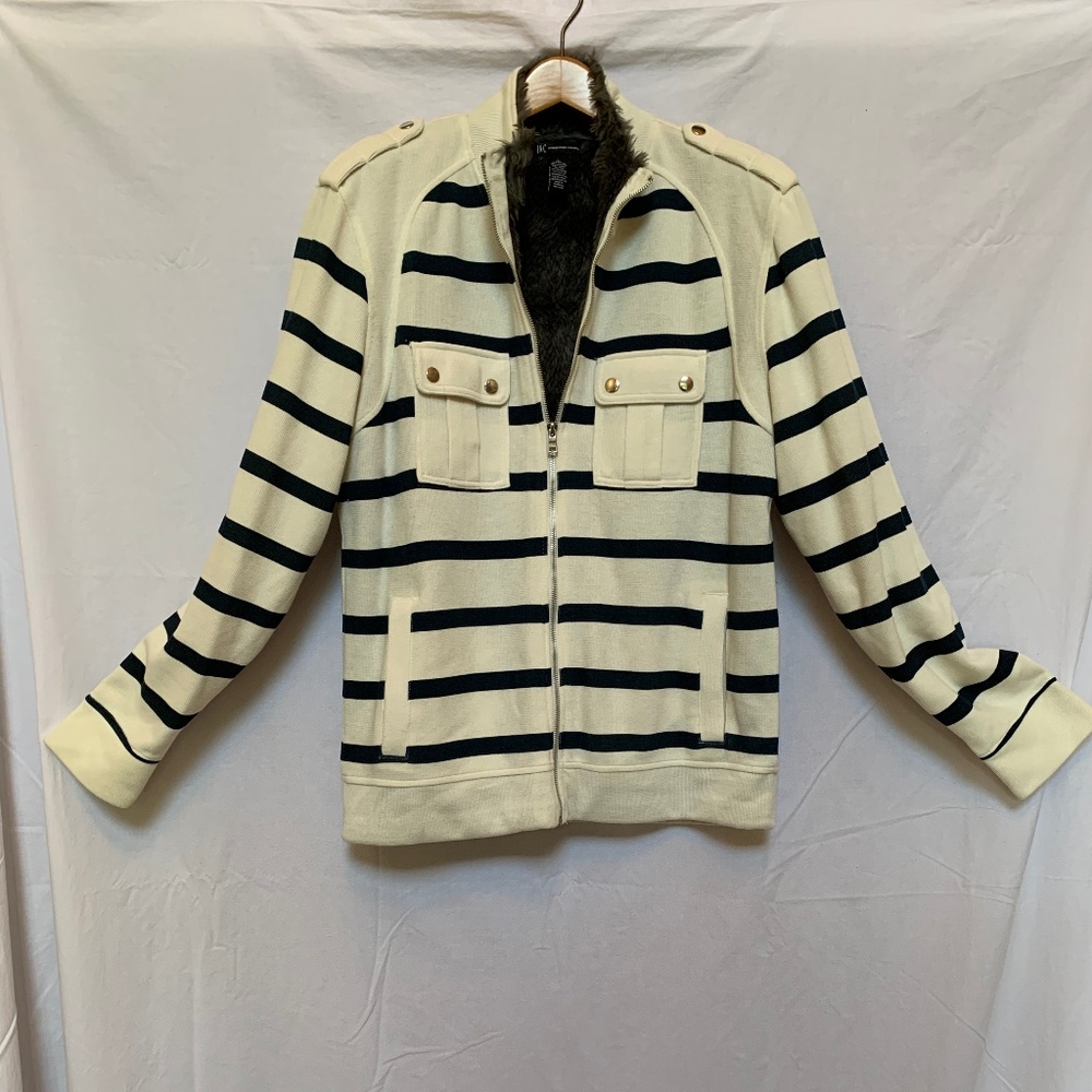 International Concepts Faux Fur Lined Jacket Large